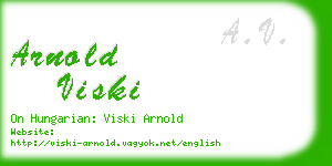 arnold viski business card